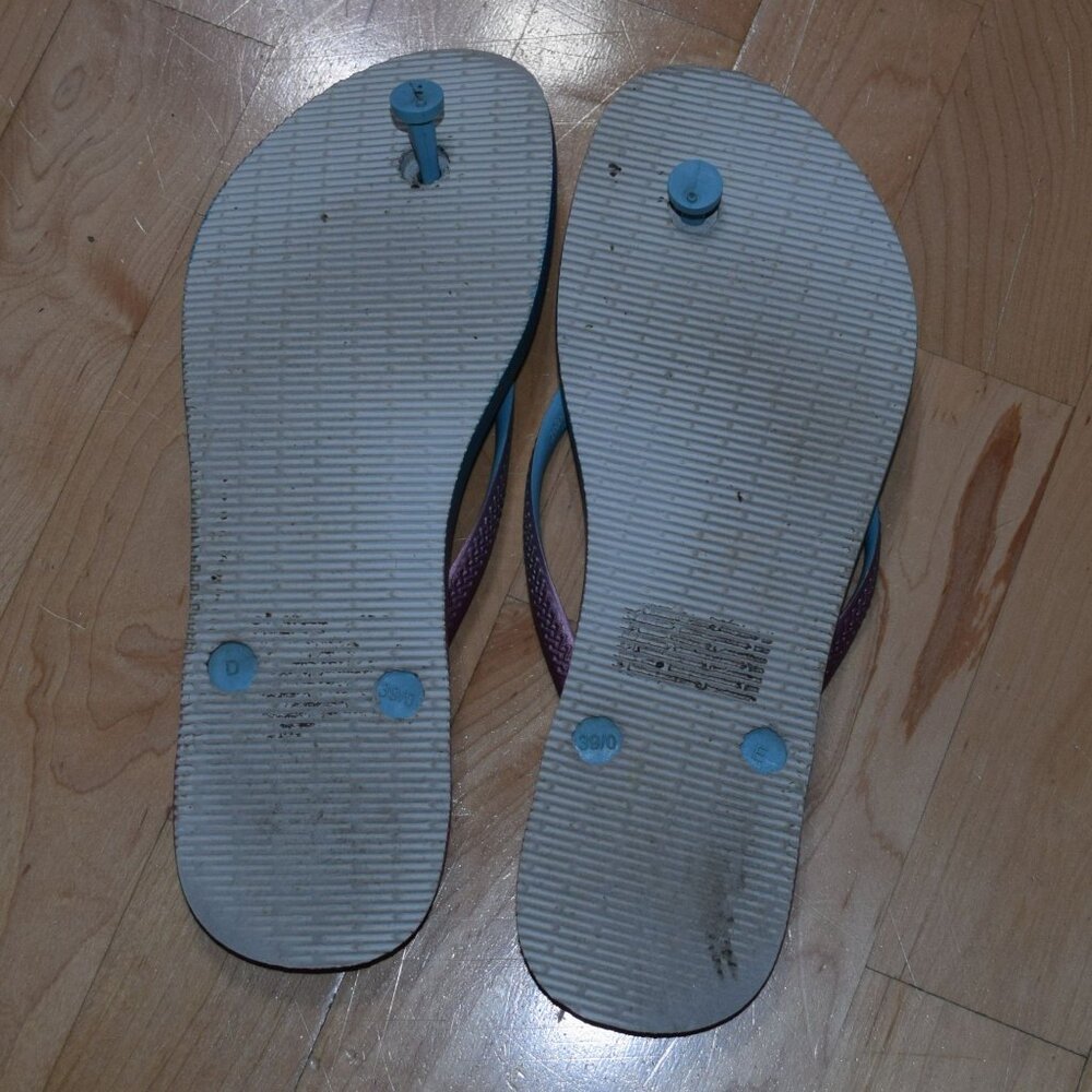 Genuine Havaianas Sandals Patterned FLIP FLOPS size 9/10 (39-40) Flip Flops - Picture 4 of 4